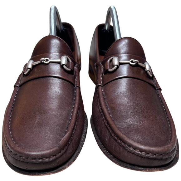 ALLEN EDMONDS Verona II Men's Sz 9.5 Brown Chili Leather Loafers Horse Bit - Picture 8 of 14